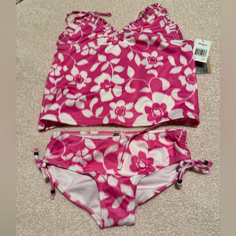 NWT Girls Adorable Tankini 2 Piece Swimsuit